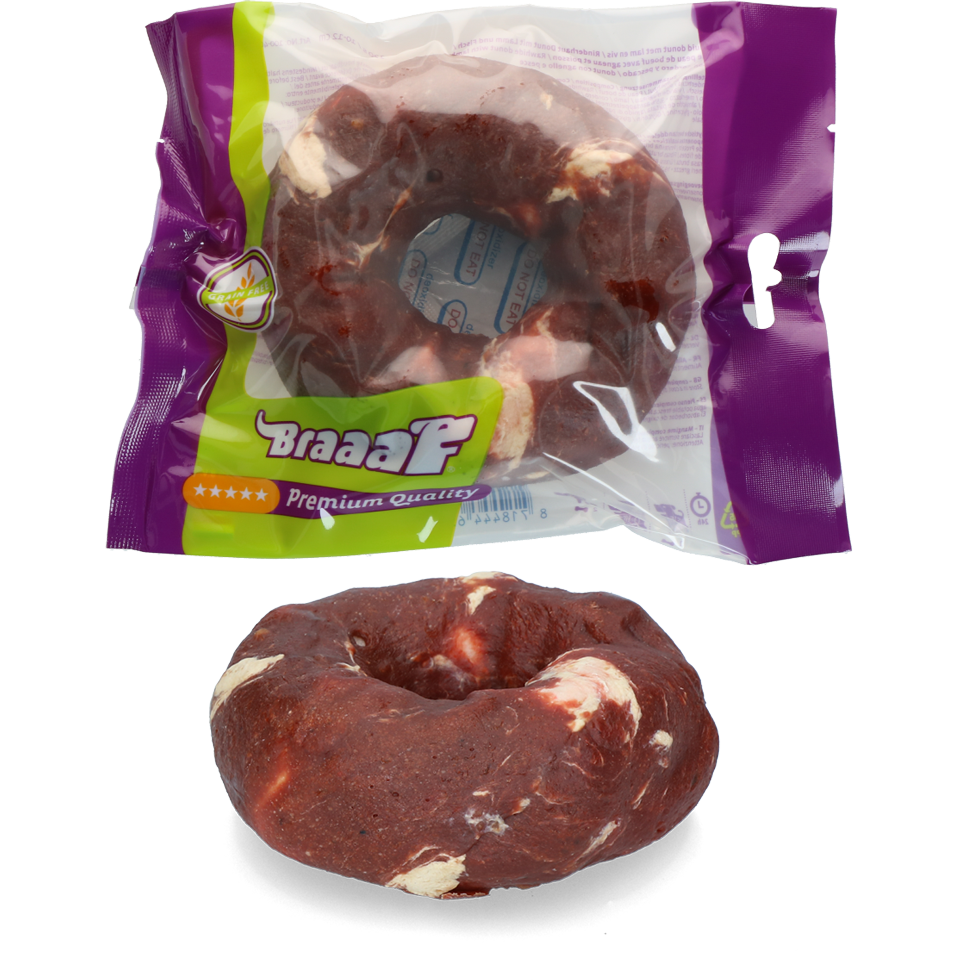 Braaaf Rawhide Donut Lamb & Fish