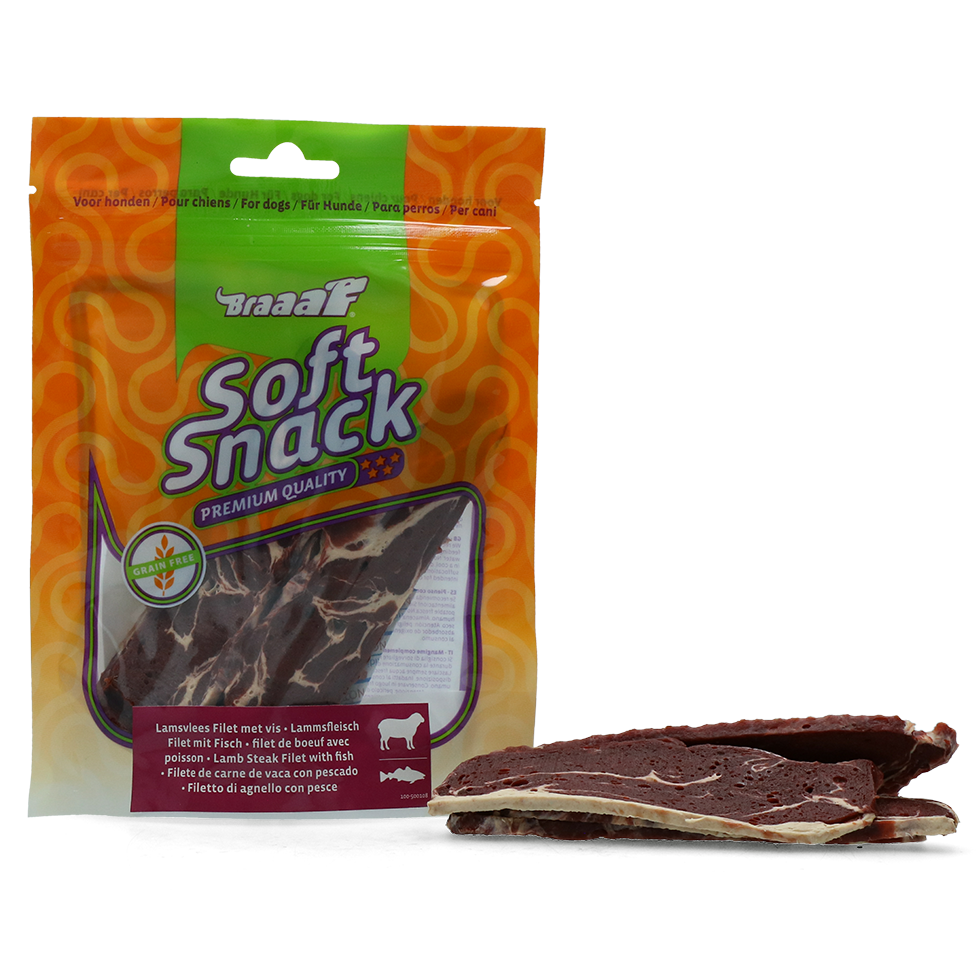 Braaaf Soft Snack Filet - Lamb & Fish