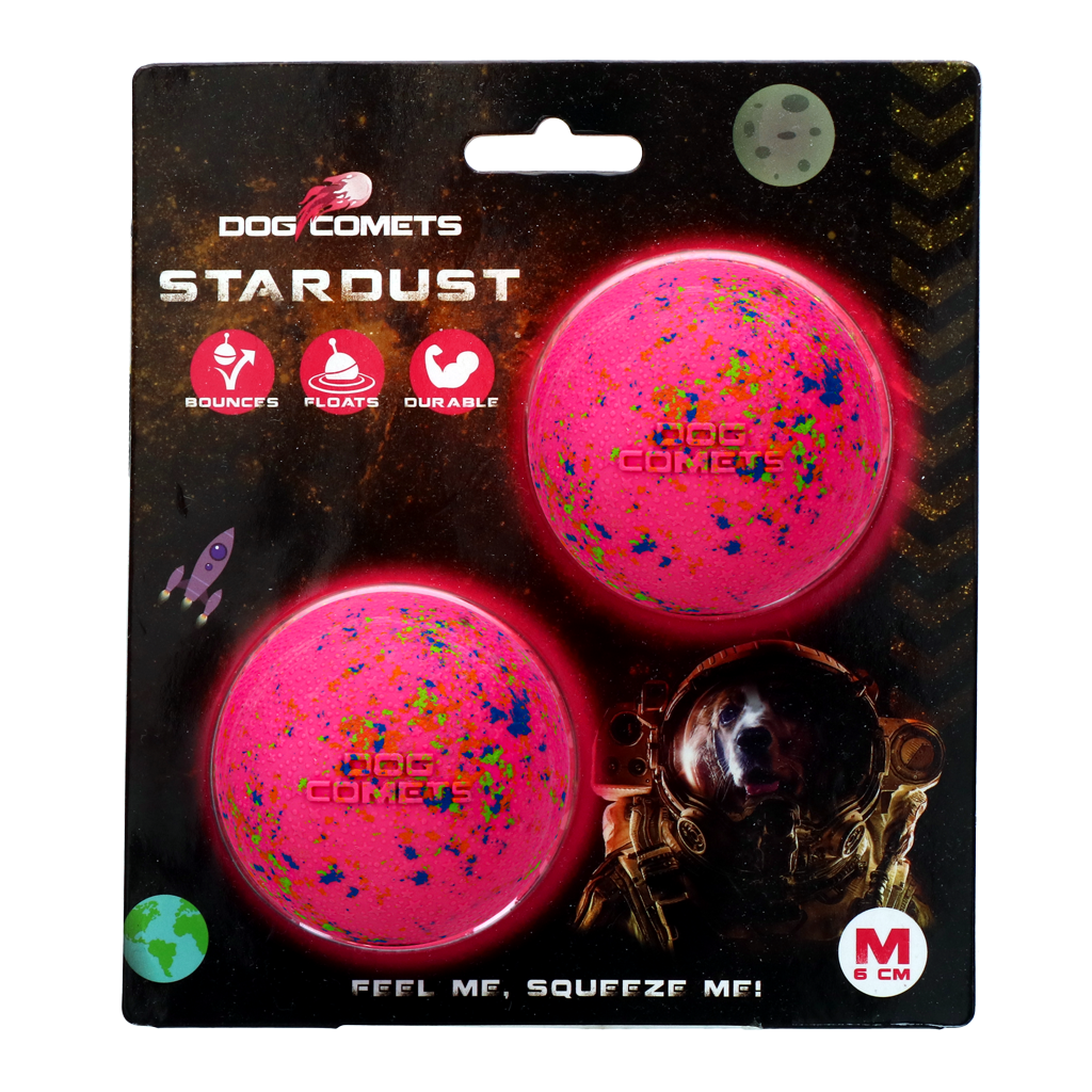 Dog Comets Stardust Pink M (2-Pack)