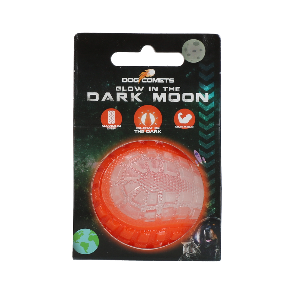 Dog Comets Glow In The Dark Moon Ball S Orange