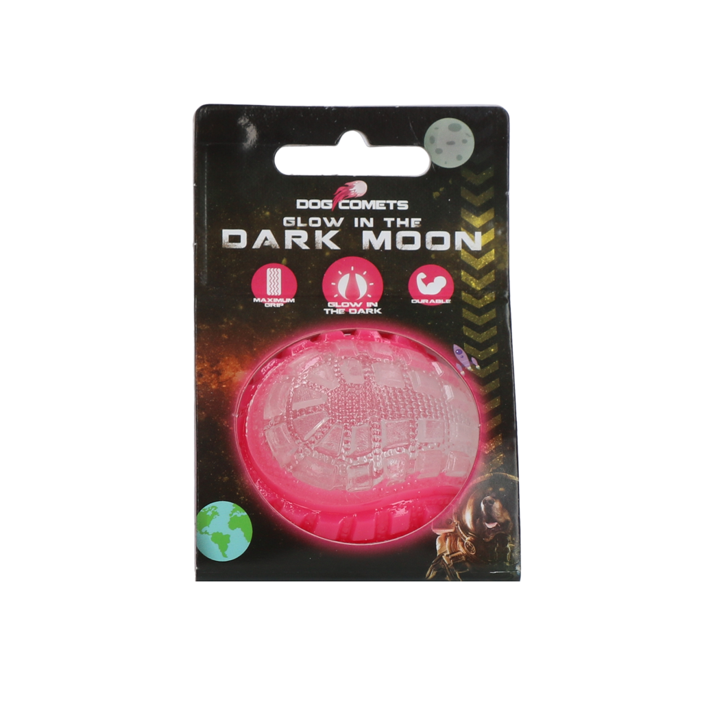 Dog Comets Glow In The Dark Moon Ball S Pink