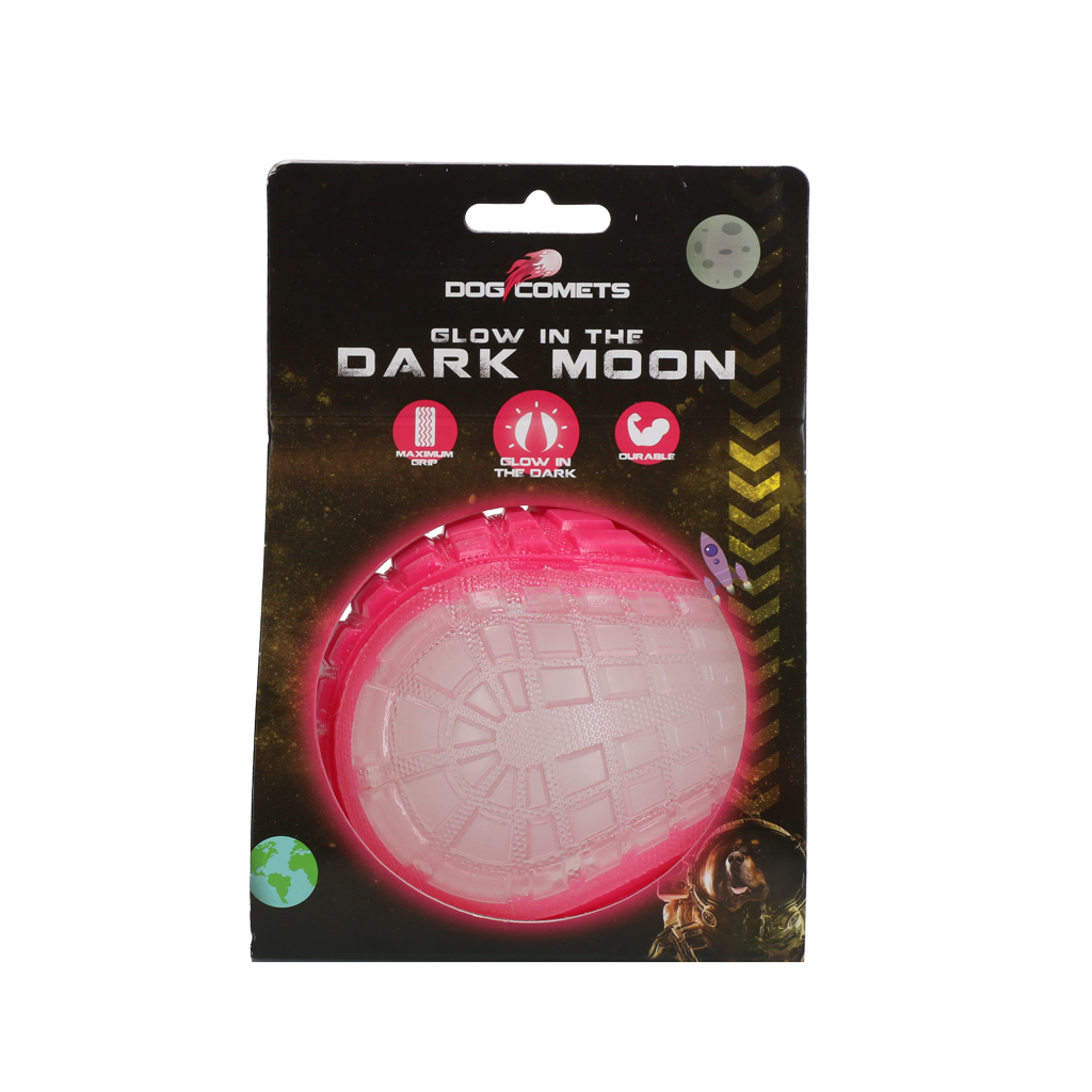Dog Comets Glow In The Dark Moon Ball L Pink