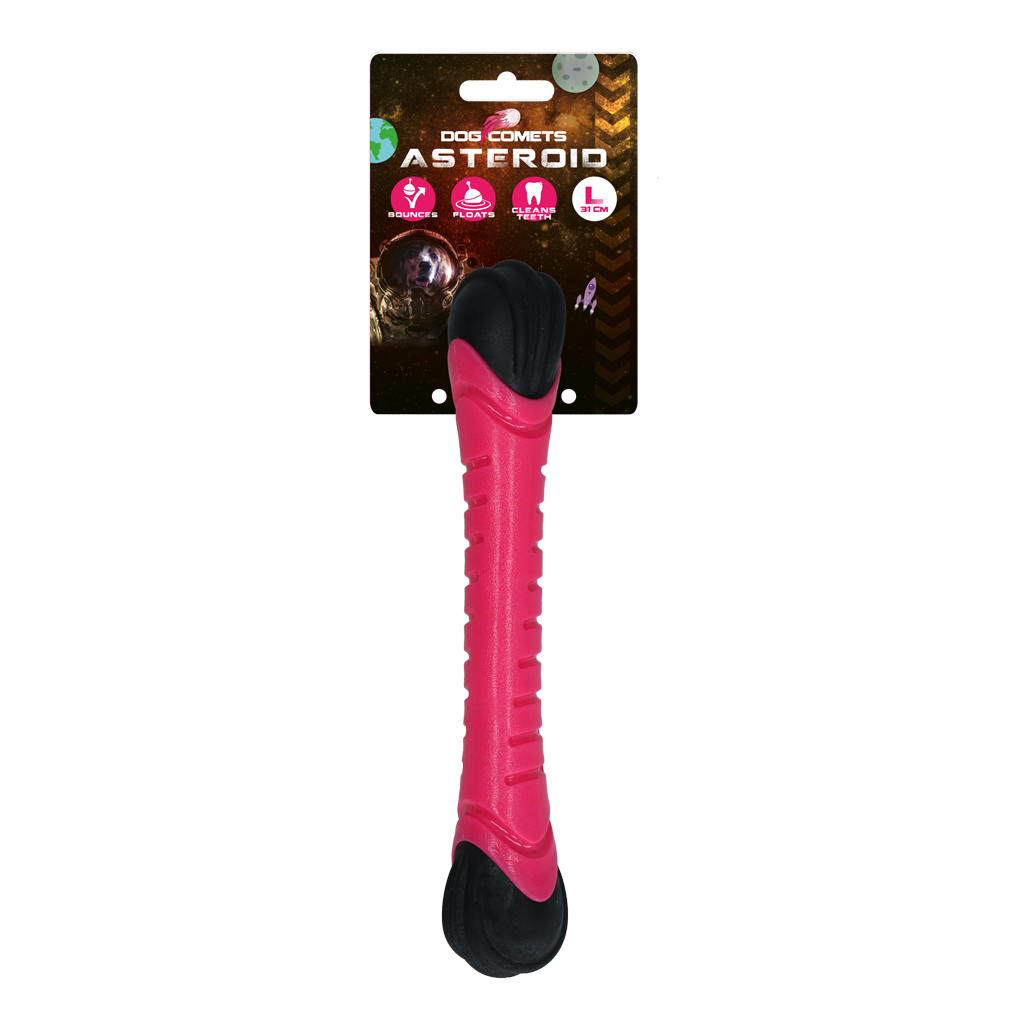 Dog Comets Asteroid Fetch Stick L Pink