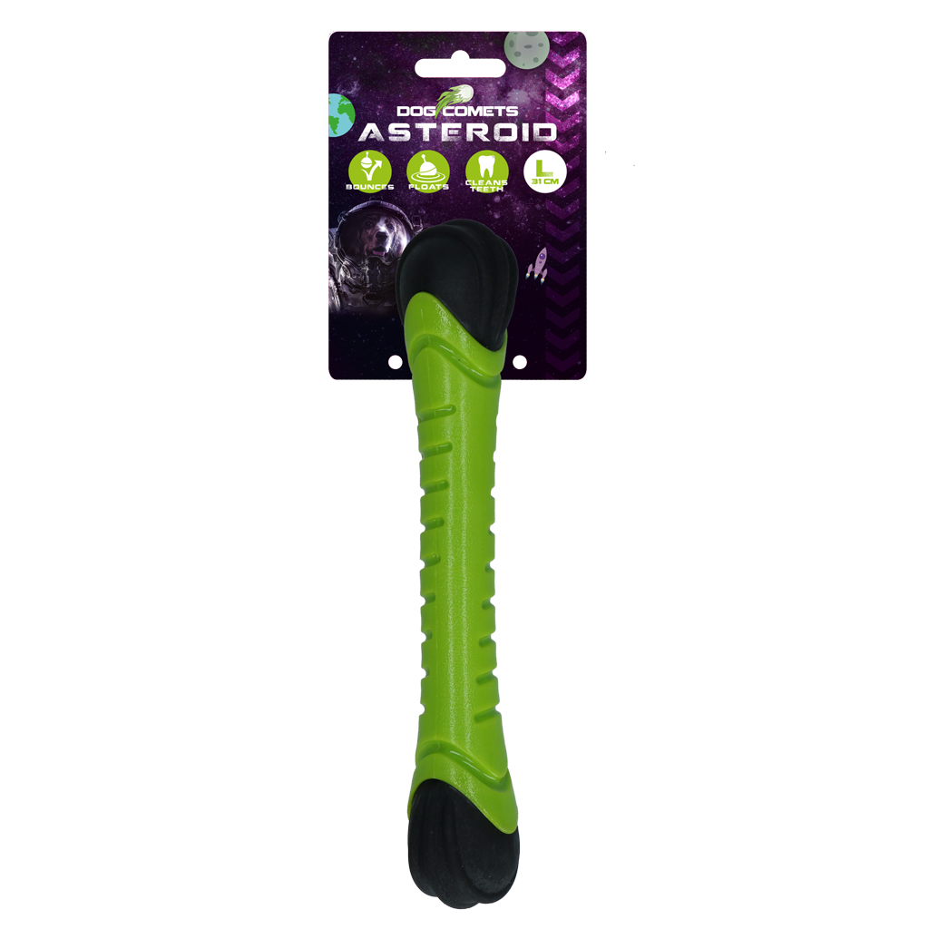 Dog Comets Asteroid Fetch Stick L Green