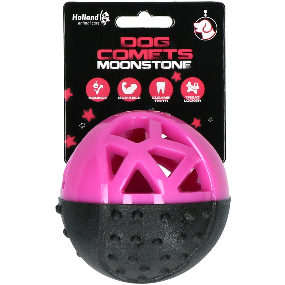 Dog Comets Moonstone Treat Ball Pink