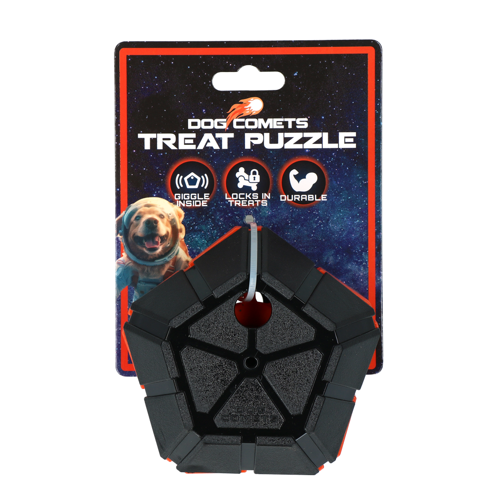 Dog Comets Treat Puzzle Orange