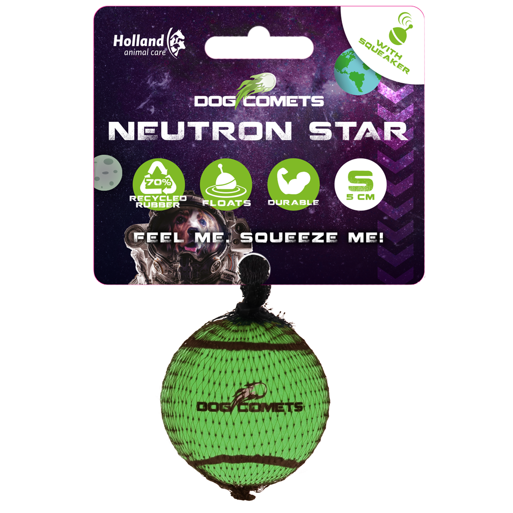 Dog Comets Neutron Star Tennis Ball With Squeaker S Green