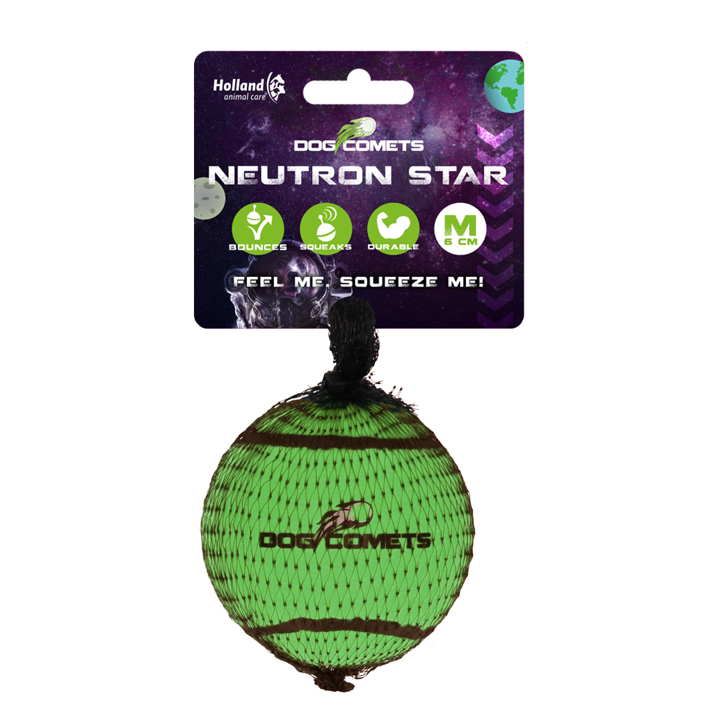 Dog Comets Neutron Star Tennis Ball With Squeaker M Green