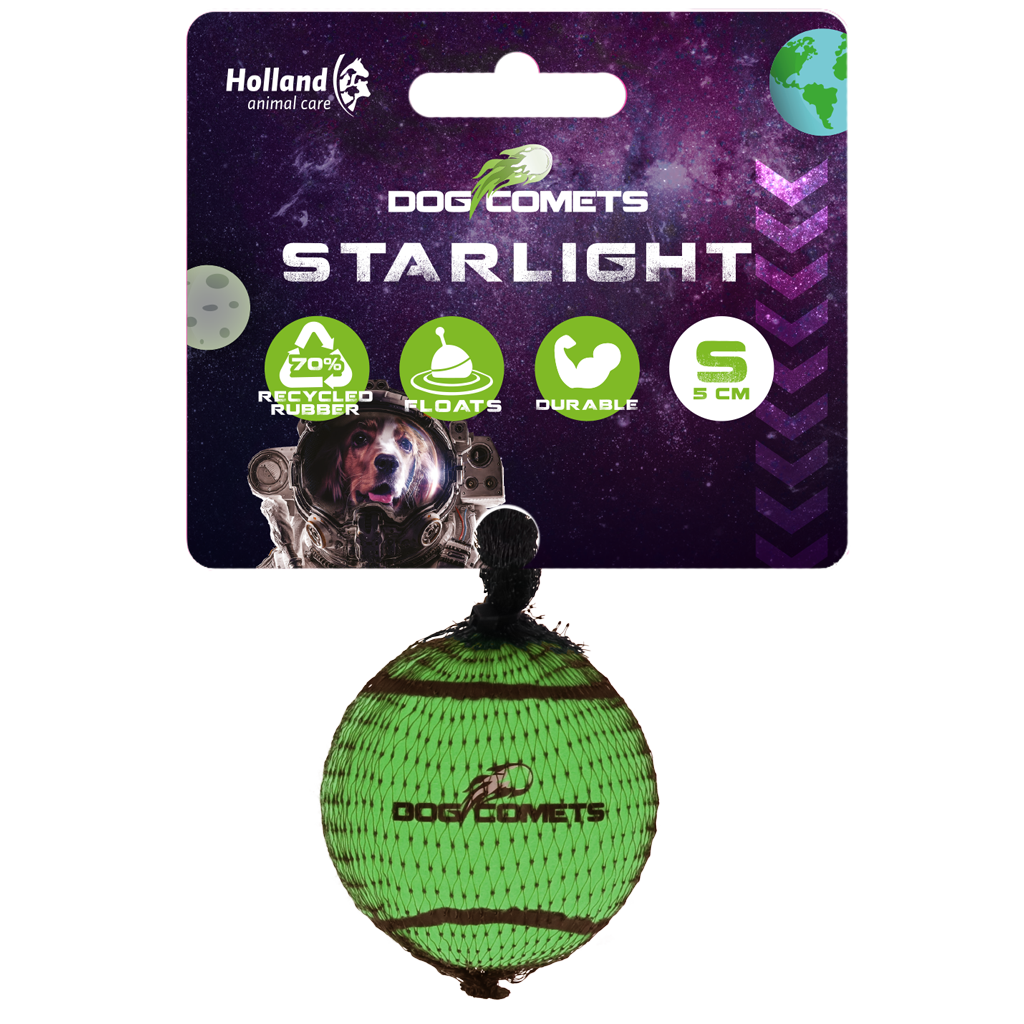 Dog Comets Starlight Tennis Ball S Green