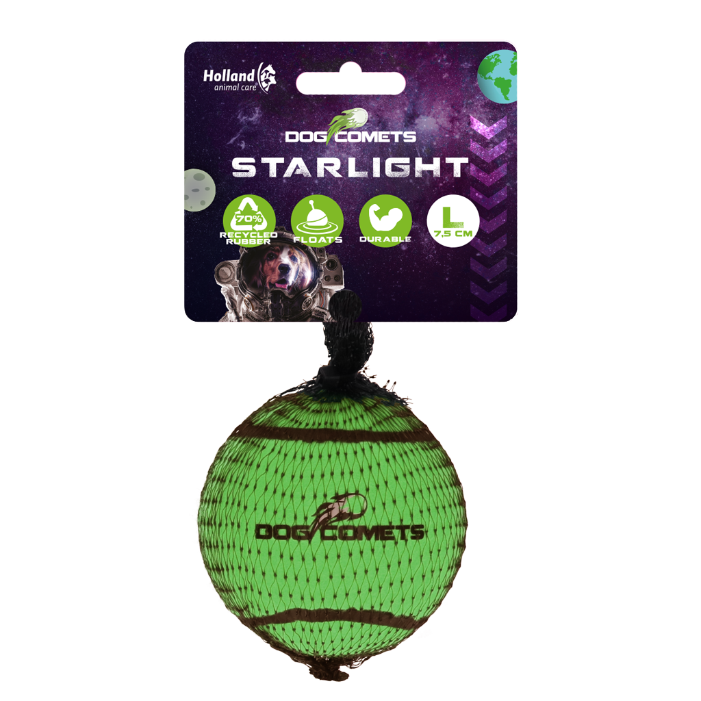 Dog Comets Starlight Tennis Ball L Green
