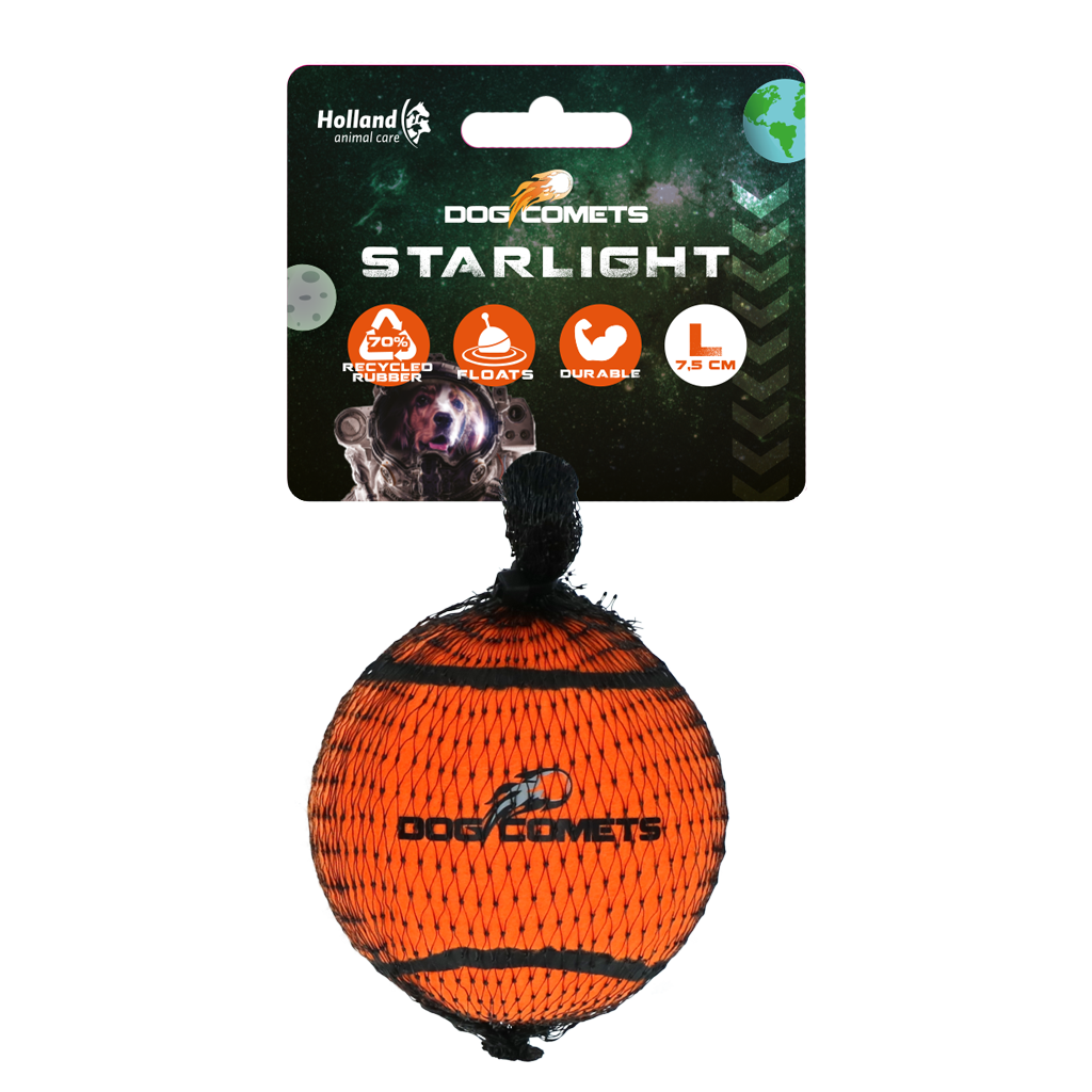 Dog Comets Starlight Tennis Ball L Orange
