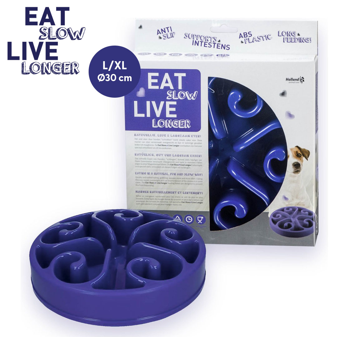 Eat Slow Live Longer Original Blue L
