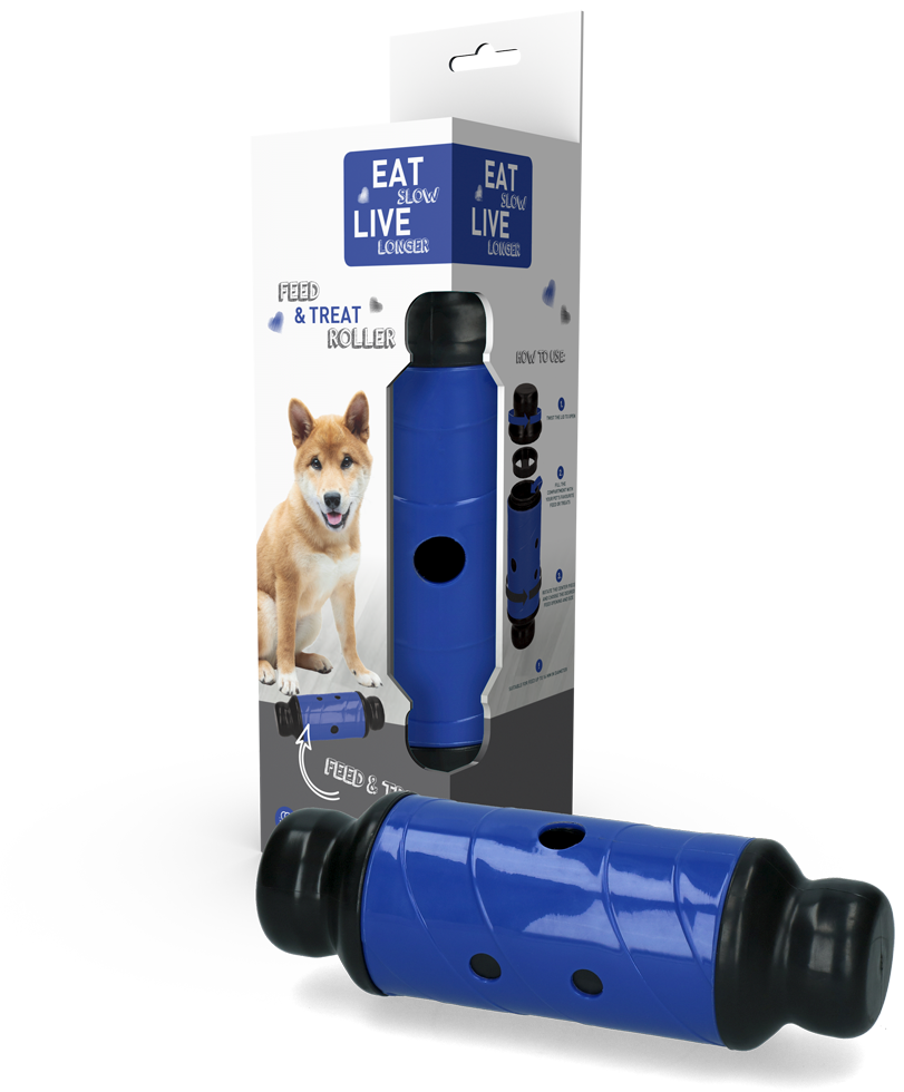 Eat Slow Live Longer Feed & Treat Roller Blue L