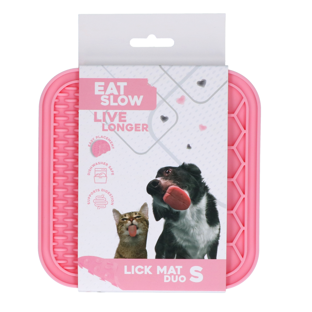 Eat Slow Live Longer Lick Mat Duo S Pink