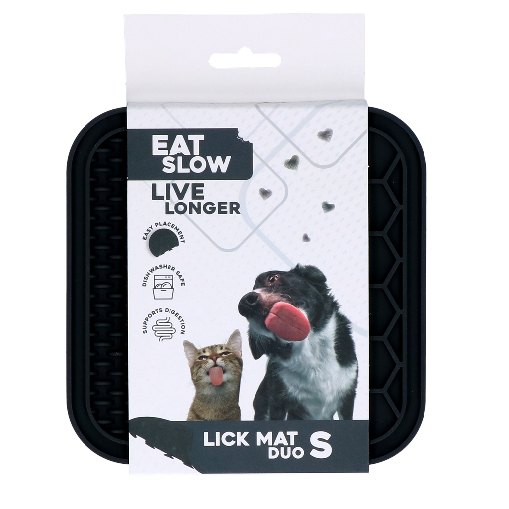 Eat Slow Live Longer Lick Mat Duo S Grey