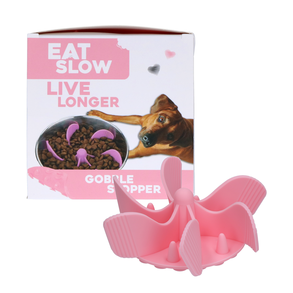 Eat Slow Live Longer Gobble Stopper Pink
