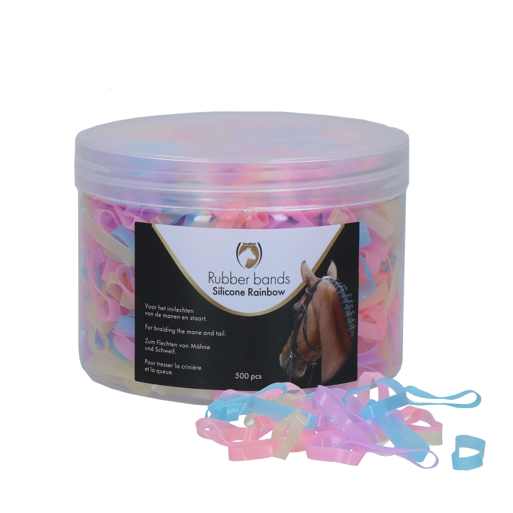 Excellent Horse Rubber Bands Silicone Rainbow