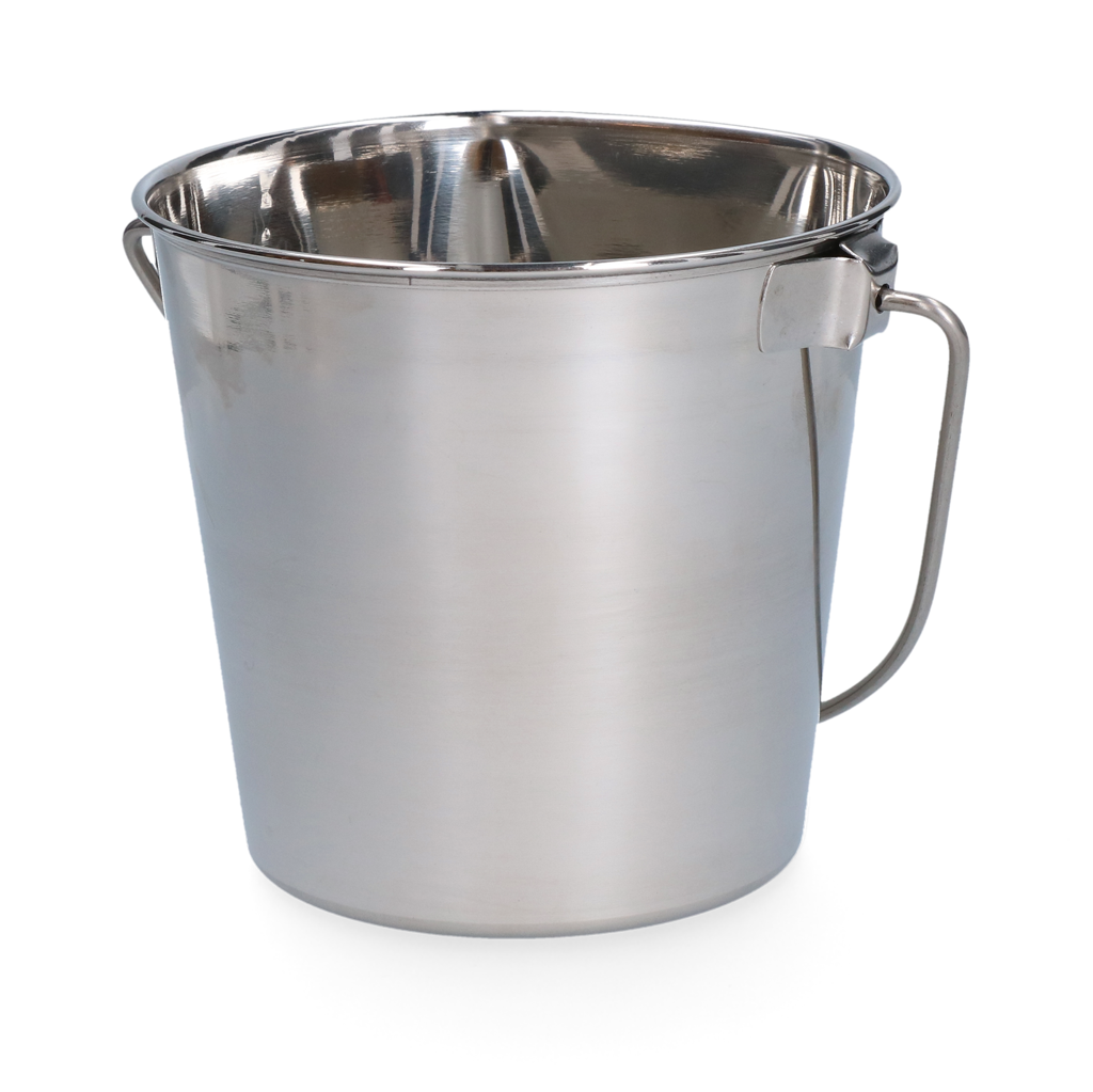 Stainless steel Bucket with flat side 1.89 l