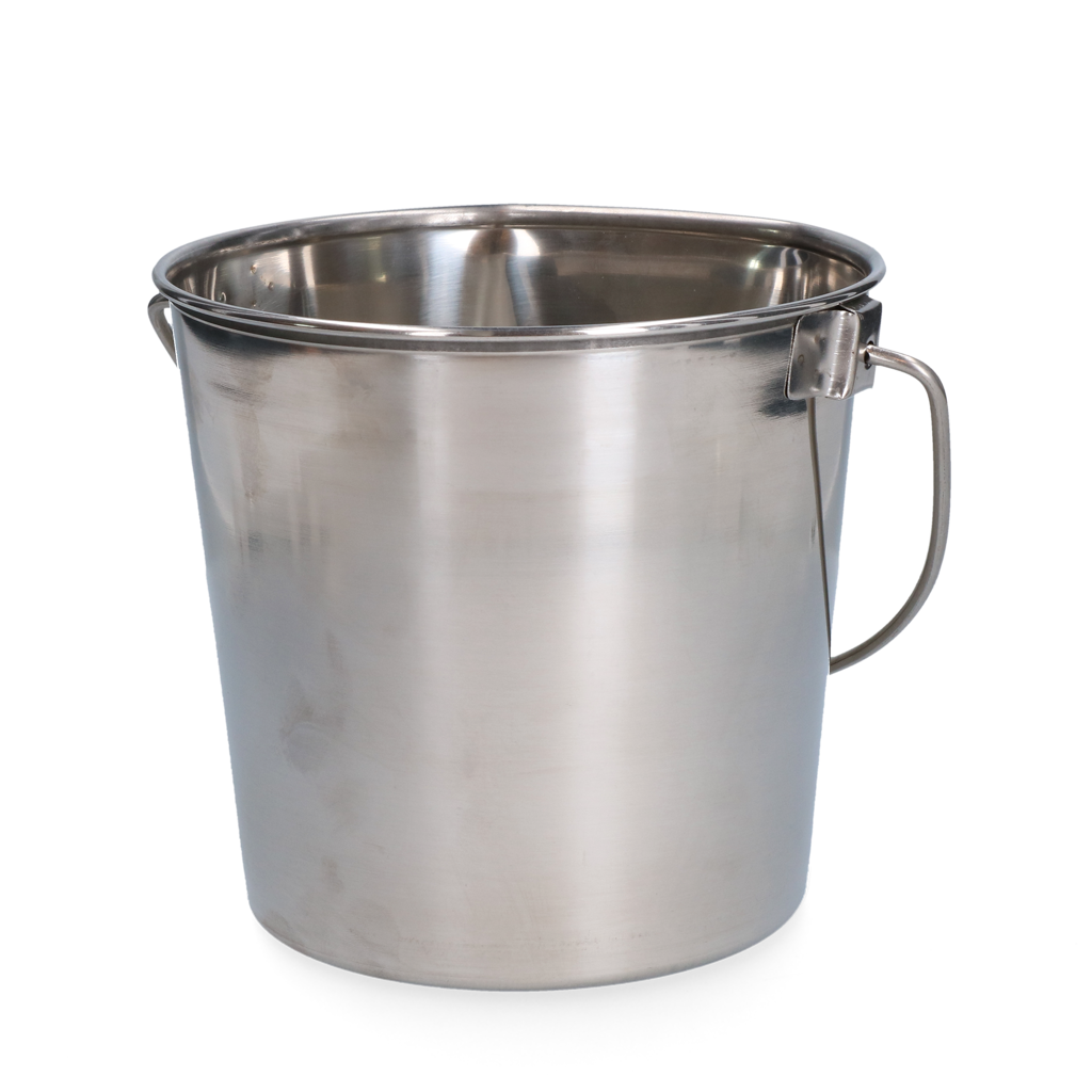 Stainless steel Bucket with flat side 3.71 l