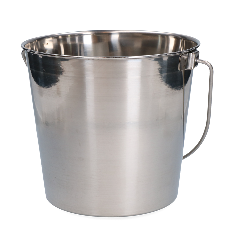 Stainless steel Bucket with flat side 5.68 l