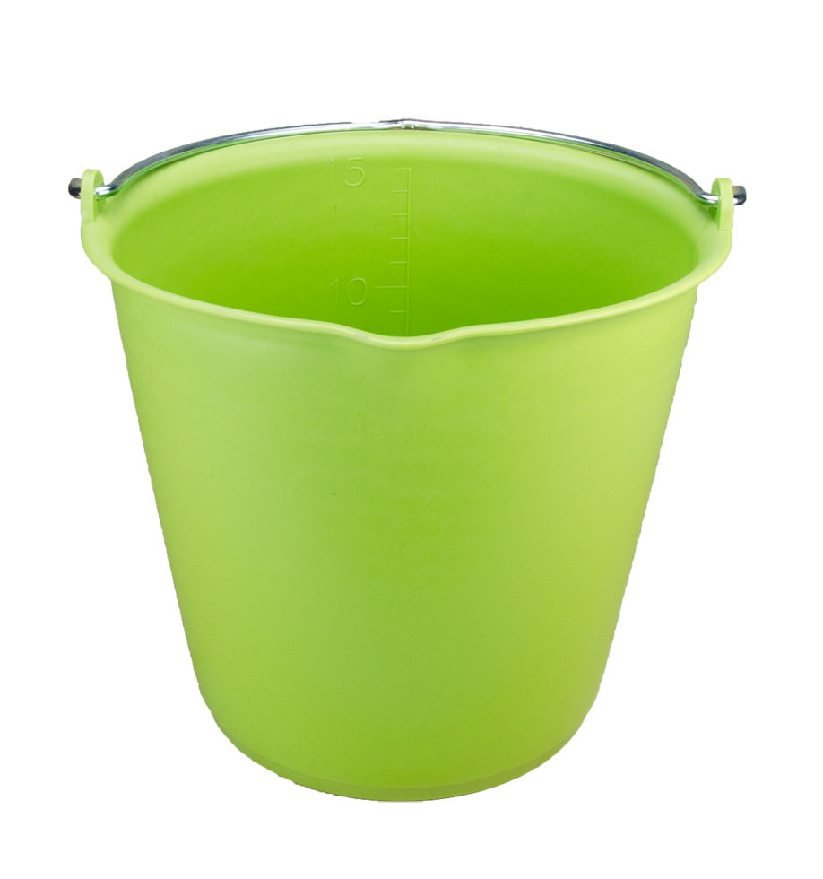 Bucket 15 l with pouring spout Green