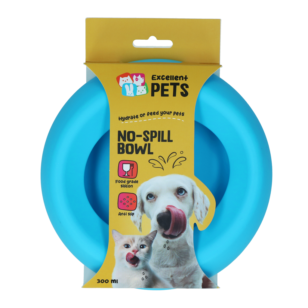 Excellent Pets No-Spill Bowl 300ml Blue S