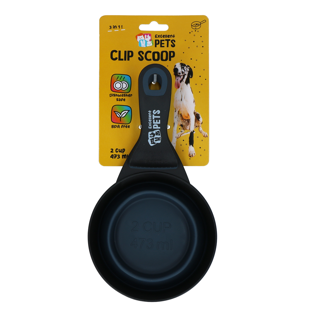 Excellent Pets Feeding Scoop with Locking Clip 2 cup