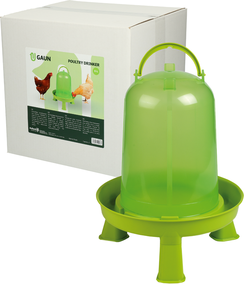 Gaun Poultry Drinker with Legs Green Lemon 5 l