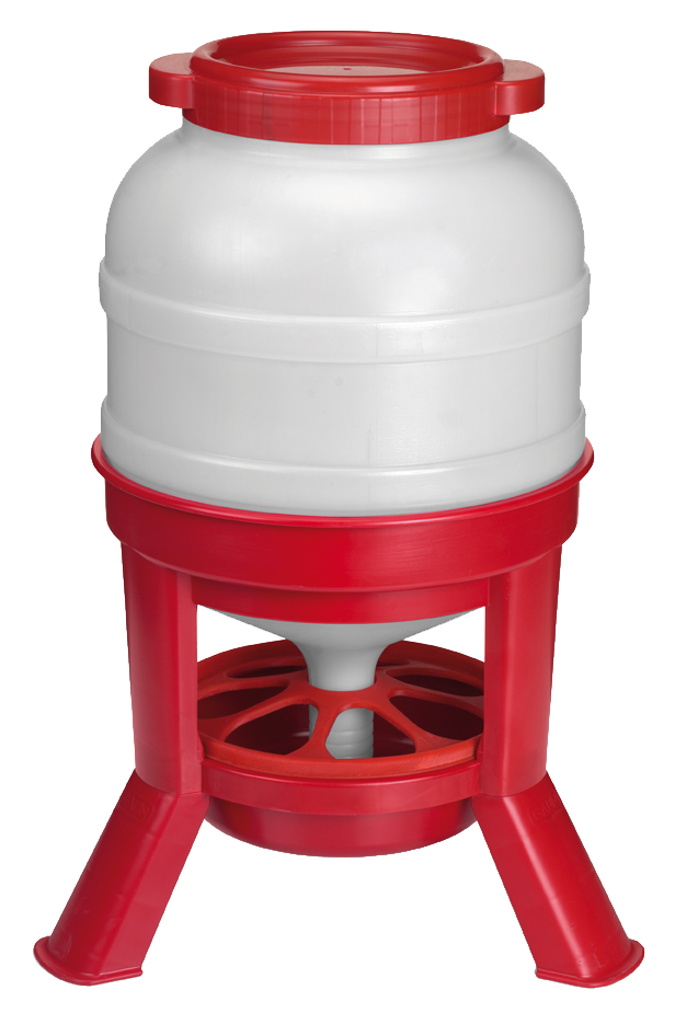 Gaun Poultry Feeder with Legs Red 30 l