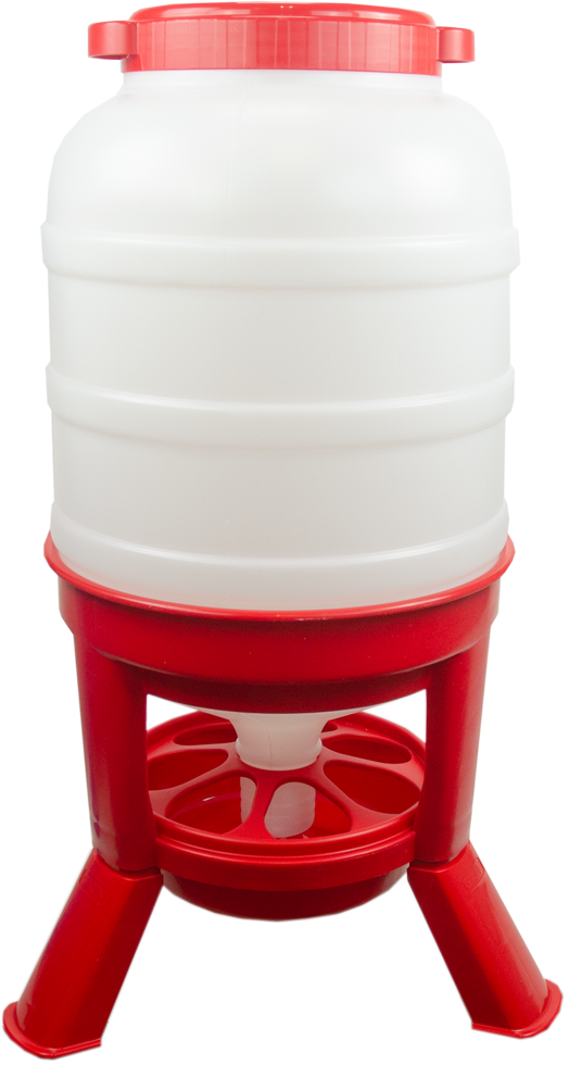 Gaun Poultry Feeder with Legs Red 40 l