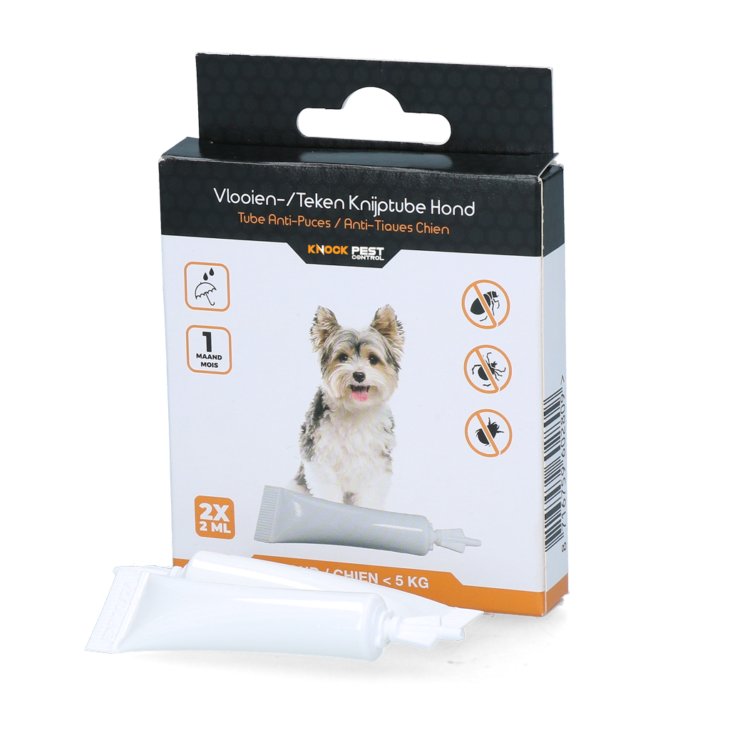 Knock Pest flea/tick squeeze tube dog <5 kg NL/FR