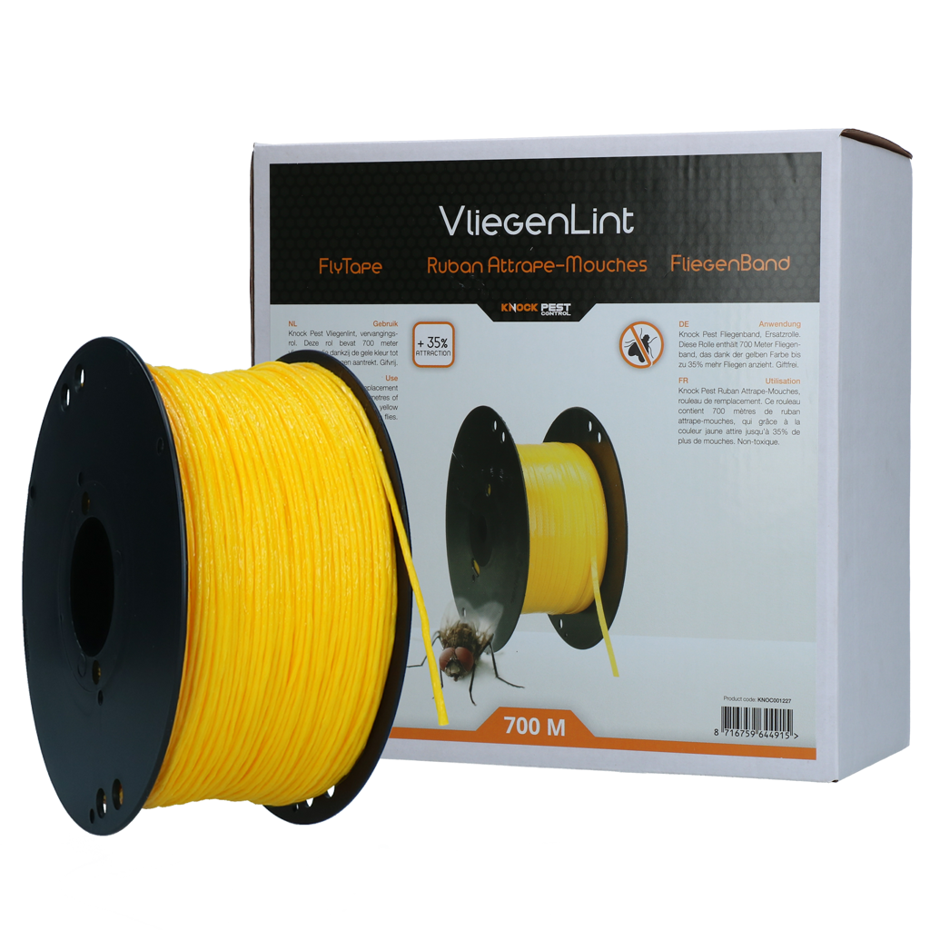 Knock Pest Fly Tape Replacement Roll 700 m Yellow
