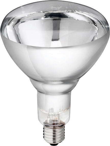 Hard Glass Lamp 150 W - White
