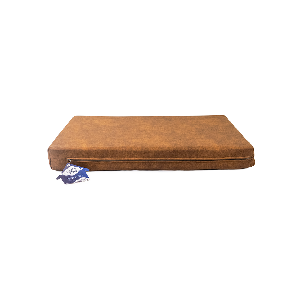 Let's Sleep Mellow Mattress Orthopaedic Bed XL Cognac