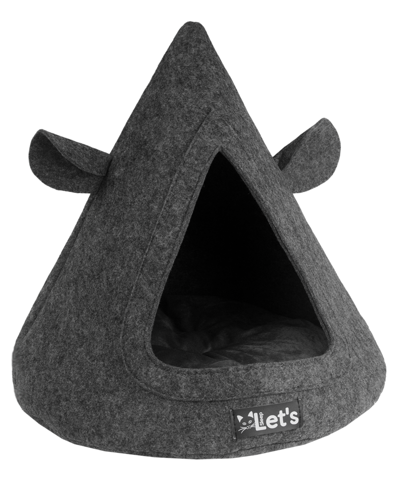 Let's sleep Pet Cave TeePee Anthracite