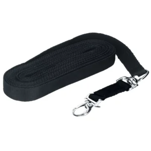 Lunge lux black with snap hook