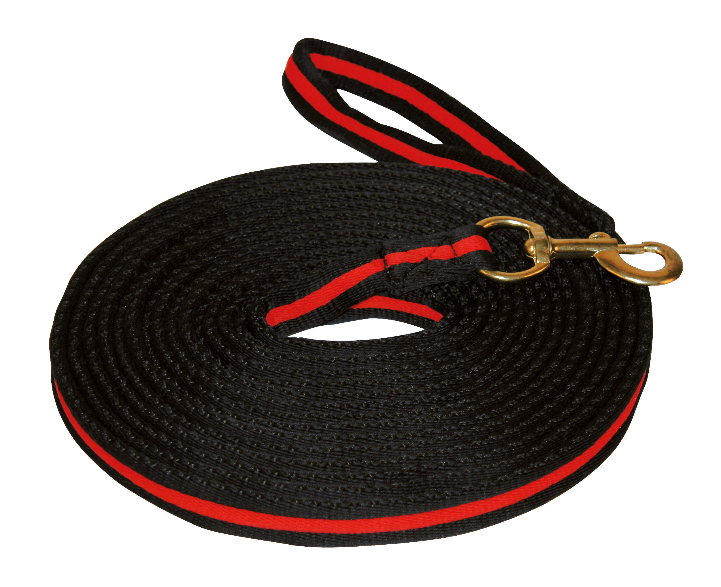 Lunge Whip soft lux black with muskuton 8 m Red
