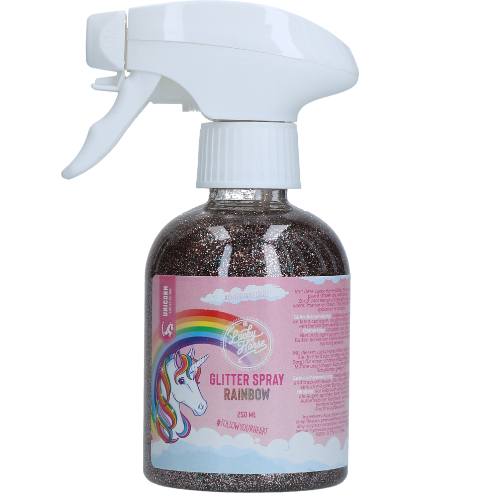 Lucky Horse Unicorn Glitter Spray Rainbow