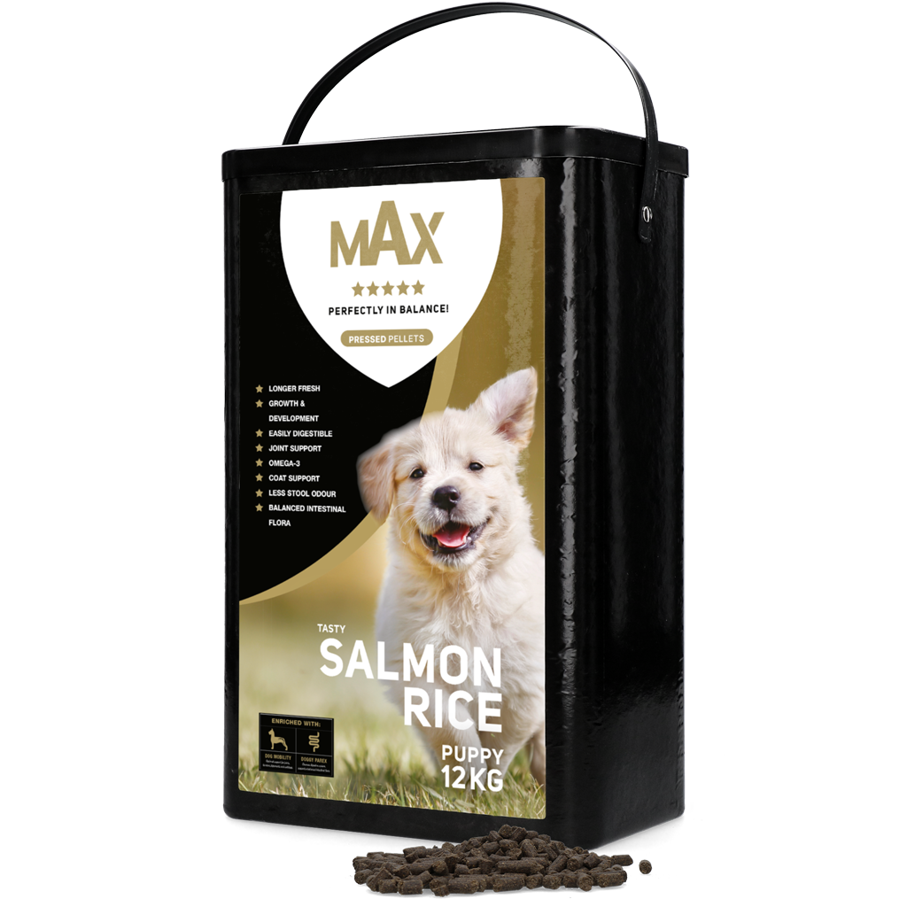 Max Puppy Pressed Kibble Salmon & Rice 12 kg