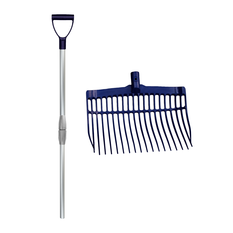 Shaving fork with handle Blue
