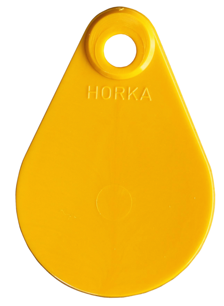 Neck label blanco yellow