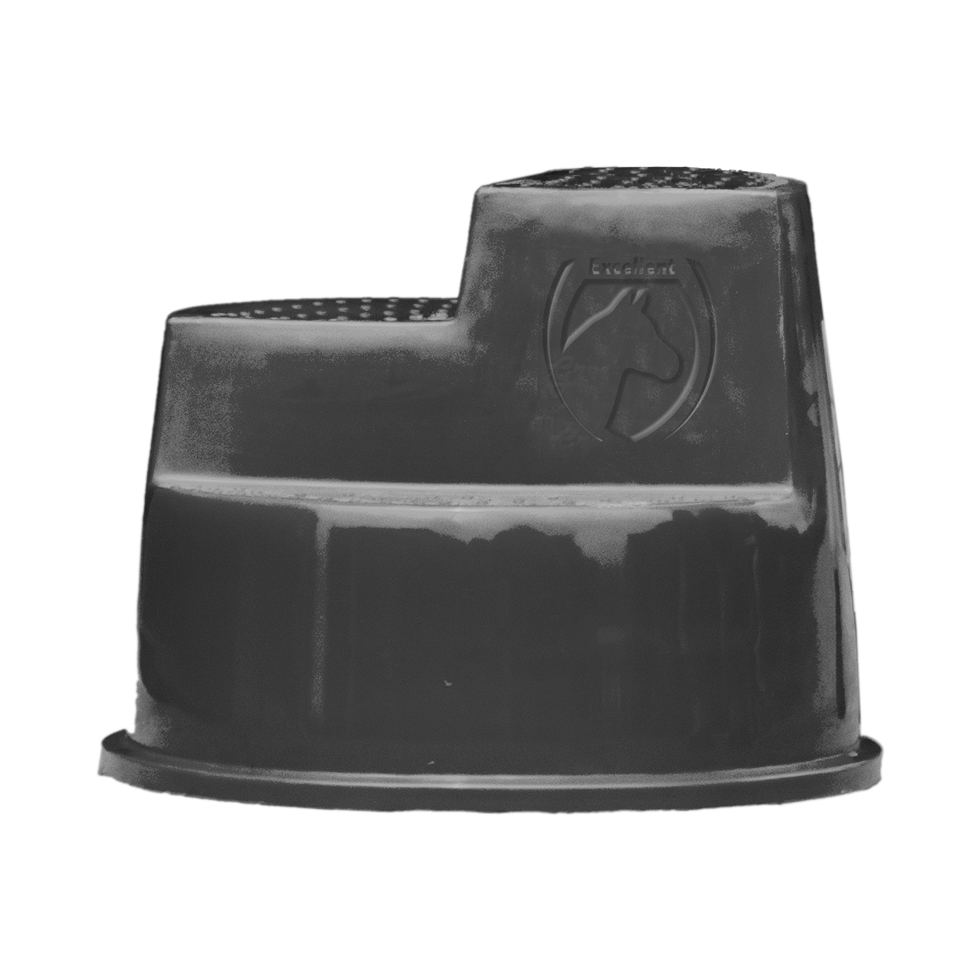Excellent Horse Mounting Block 3 Steps Black