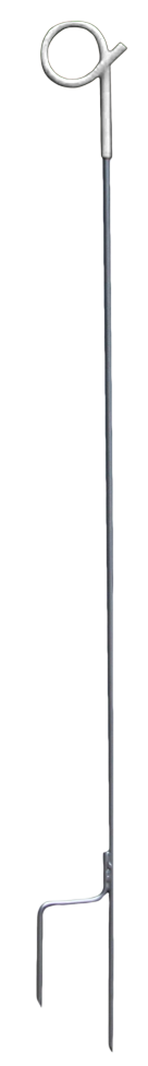 Pigtail post round 110cm steel post+green pigtail insulator