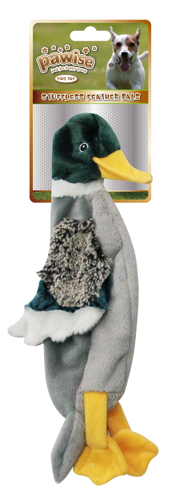Pawise Stuffless Feather Pals Duck L