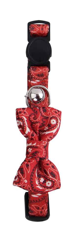 Pawise Cat Collar With Bowknot Red