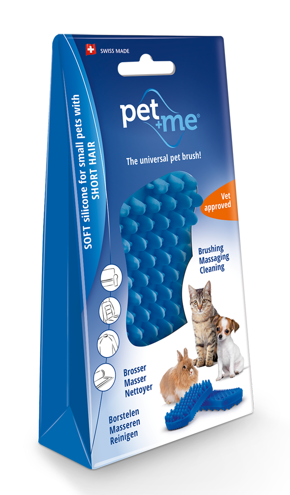 Pet+Me Cat Hair Brush Short hair Blue