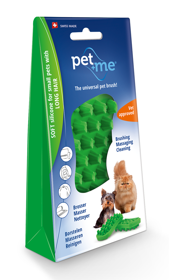 Pet+Me Cat Hair Brush Long hair Green
