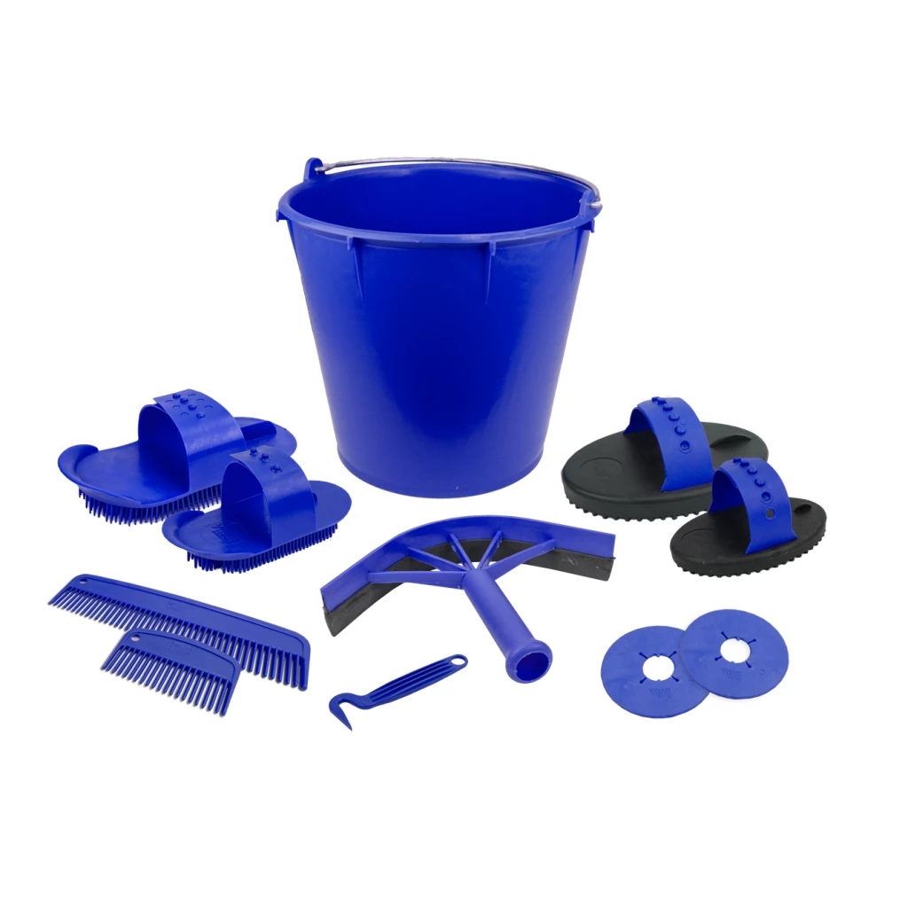 Grooming set 10 pieces in bucket Blue