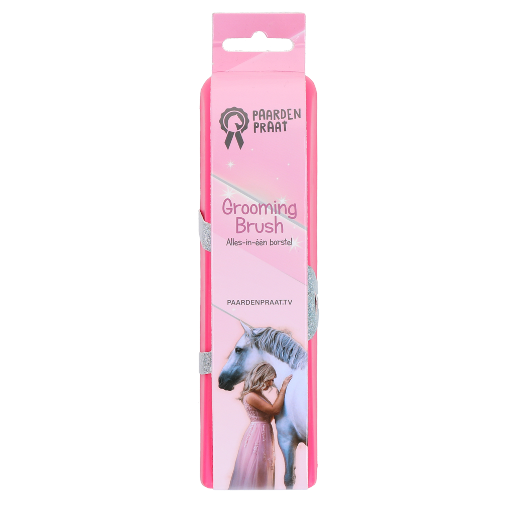 Paardenpraat Grooming Brush Pink M