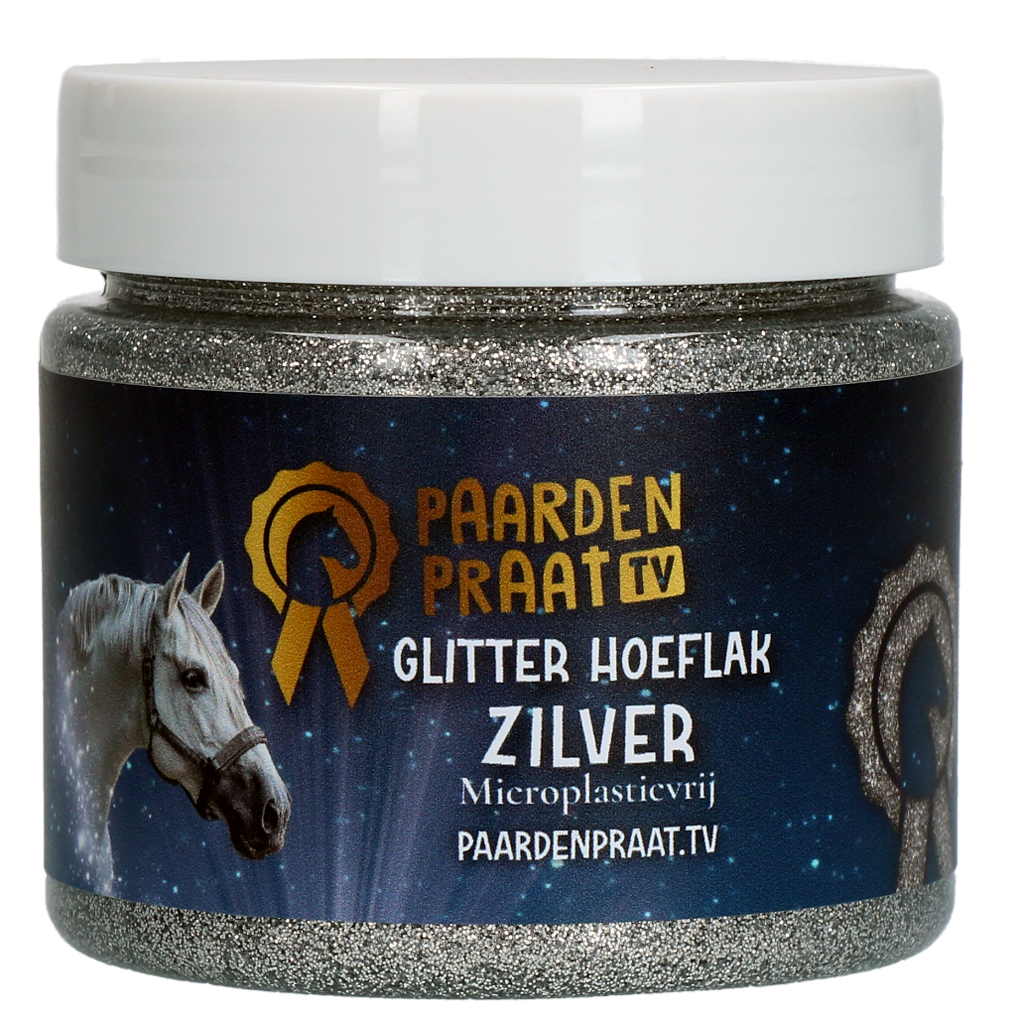 Paardenpraat TV Glitter Hoof Polish Silver